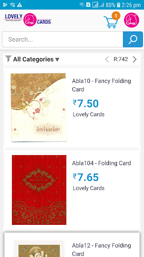 Android application Lovely Cards screenshort