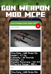 Imágen 3 Gun & Weapon Mod Addon MCPE android