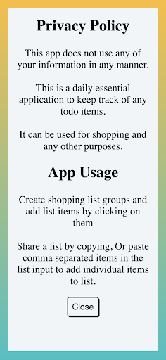 Android application Quick Shopping screenshort