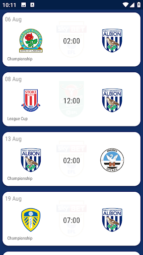 West Bromwich Albion Fan App Screen 3