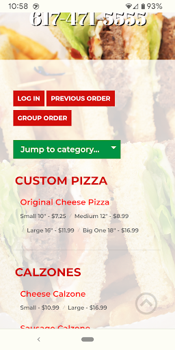Five Star Pizza Screen 2