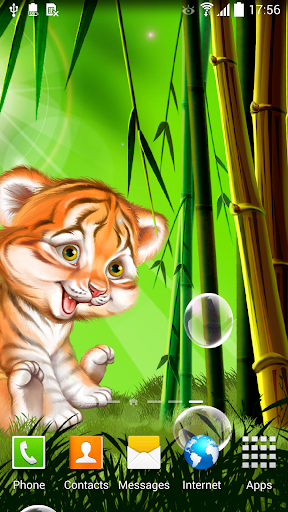Cute tiger cub live wallpaper Screen 2
