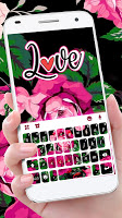 screenshot of Hot Pink Roses Keyboard Theme