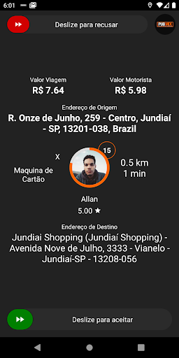 Android application PUBMIX - Motorista screenshort