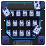ball robot war keyboard deep blue metal icon