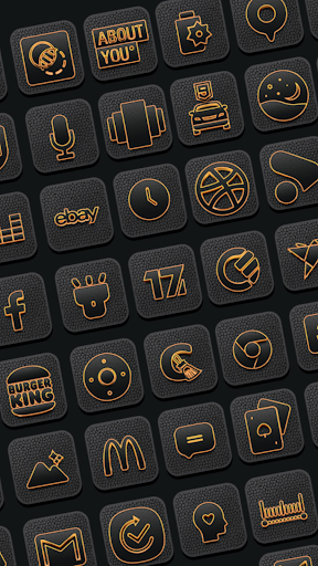 Golden Leather HD - Icon Pack Screen 2