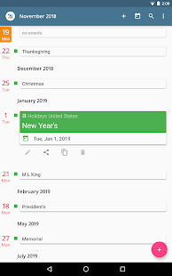 aCalendar+ Calendar & Tasks Screenshot