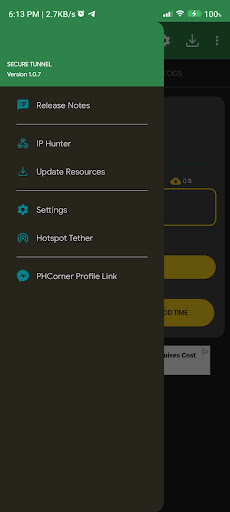 Secure Tunnel Screen 3