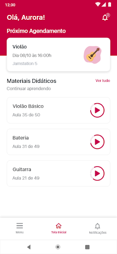 Android application Masterjam - Escola de Música screenshort