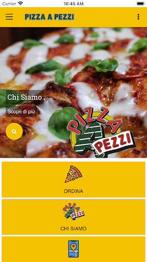 Android application Pizza A Pezzi screenshort