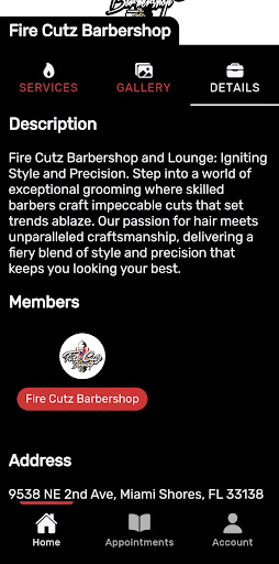 Fire Cutz Barbershop Screen 3