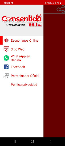 Android application La Consentida 96.1 FM screenshort