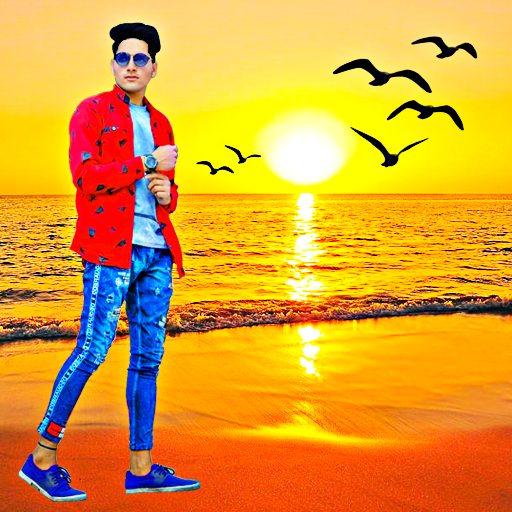 Sunset photo editor and frames logo