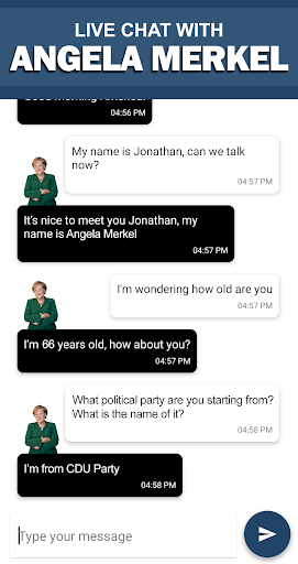 एंजेला मार्केल शरारत से बात करें