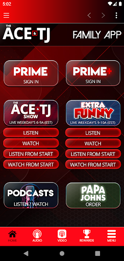 Ace & TJ Family App Screen 2