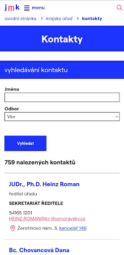 Mapa krajského úřadu JMK Screen 3