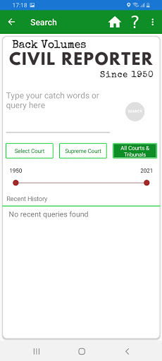 Indian Civil Law Reporter Screen 2