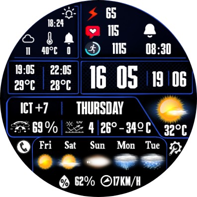 N-SPORT750 DigitalWeather Face screenshot 11