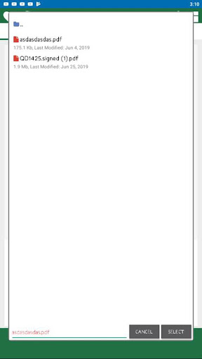 Convert PDF to XLSX Screen 3