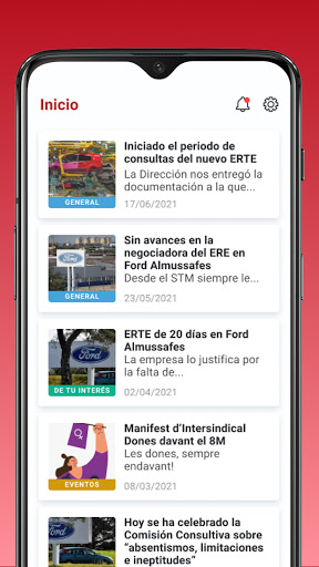 Android application STM-INTERSINDICAL screenshort