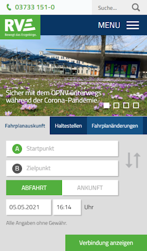 Android application RVE - Regionalverkehr Erzgebir screenshort