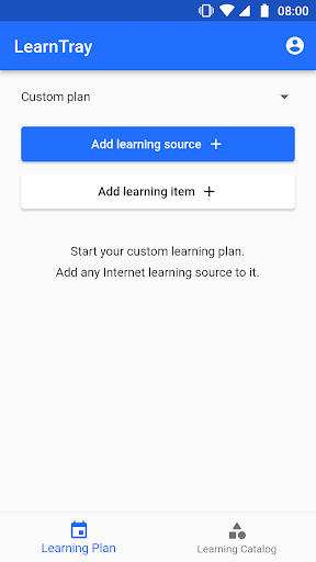 Android application LearnTray screenshort