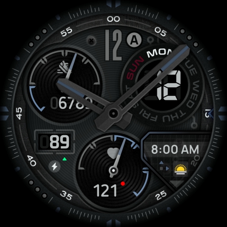 SH004 Watch Face, WearOS watch screenshot 13