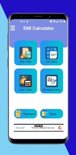 Android application EMI Calculator - Gst & Finance screenshort