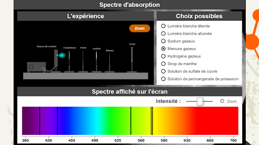 Screenshot 1 Spectre d'absorption android