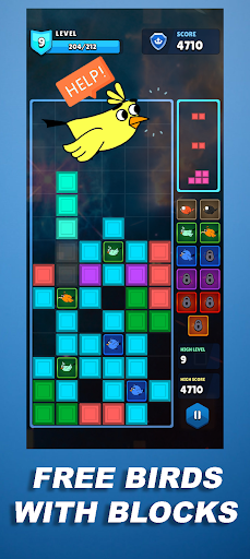 Android application Bird Block Puzzle + screenshort