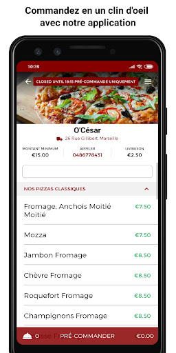 Android application O'César screenshort
