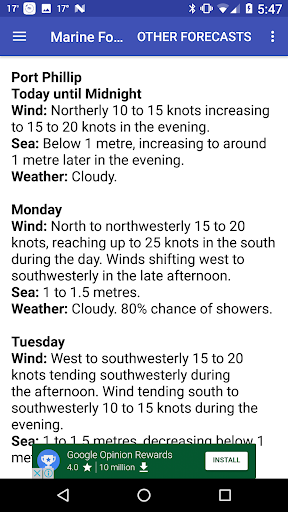 AUSWinds Screen 2