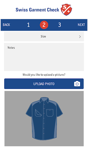 Swiss Garment Check Screen 3
