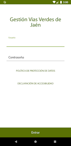 Android application Gestión Vías Verdes - Dipujaen screenshort