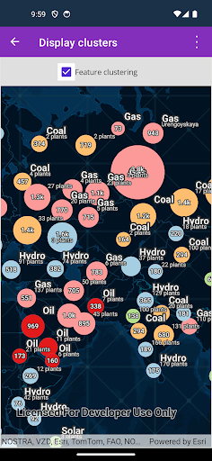 Screenshot of ArcGIS Maps .NET MAUI Samples