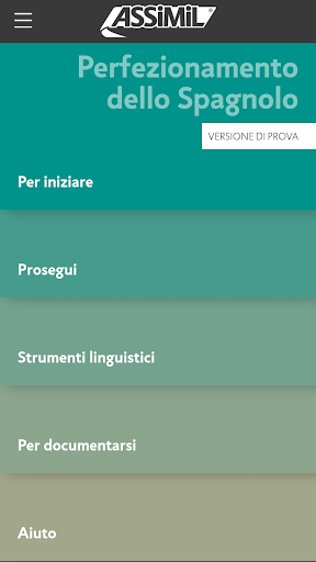 Android application Perfeziona Spagnolo C1 Assimil screenshort