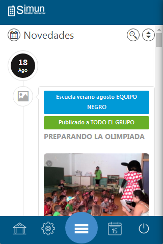 Android application Simun gestión online screenshort