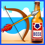 archery shoot beer bottles icon