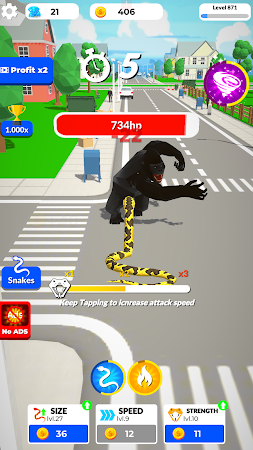 Game screenshot Idle Snake World:Hunting Fight apk download
