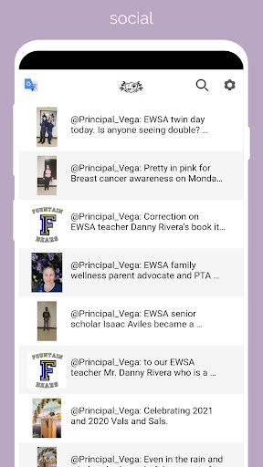 Android application EWSA screenshort