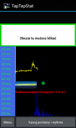 Android application TapTapStat2 - sprawdź jak szyb screenshort