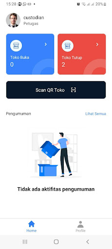 Android application PD Pasar Manado Petugas screenshort