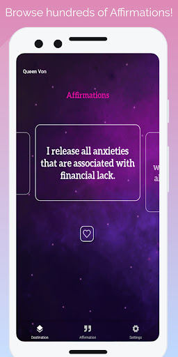 FLY Affirmations App Screen 3
