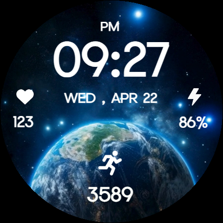 Earth and Space Watch Face