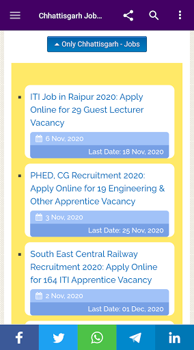 Chhattisgarh Job Alert- CG Job Screen 2