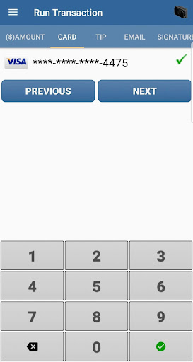 Android application Transaction Services POS screenshort