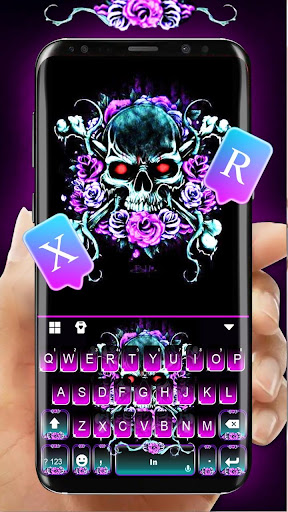Android application Rose Skull Keyboard Theme screenshort