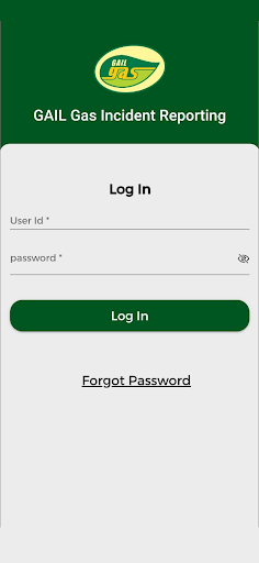 Android application GAIL Gas Incident Reporting screenshort