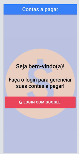 Android application Contas a pagar screenshort