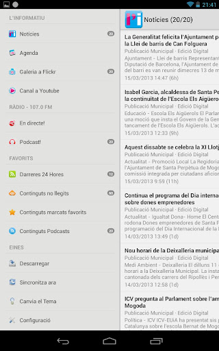 Android application l'Informatiu screenshort